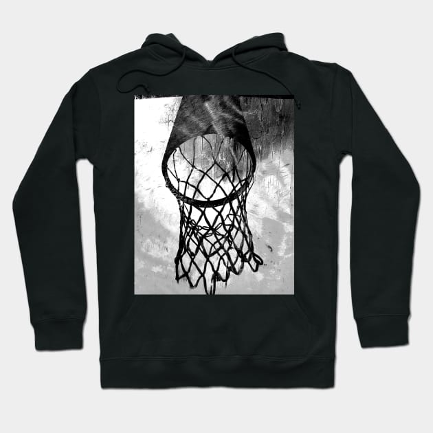 Basketball art print swoosh 41- black and white basketball art Hoodie by takumipark